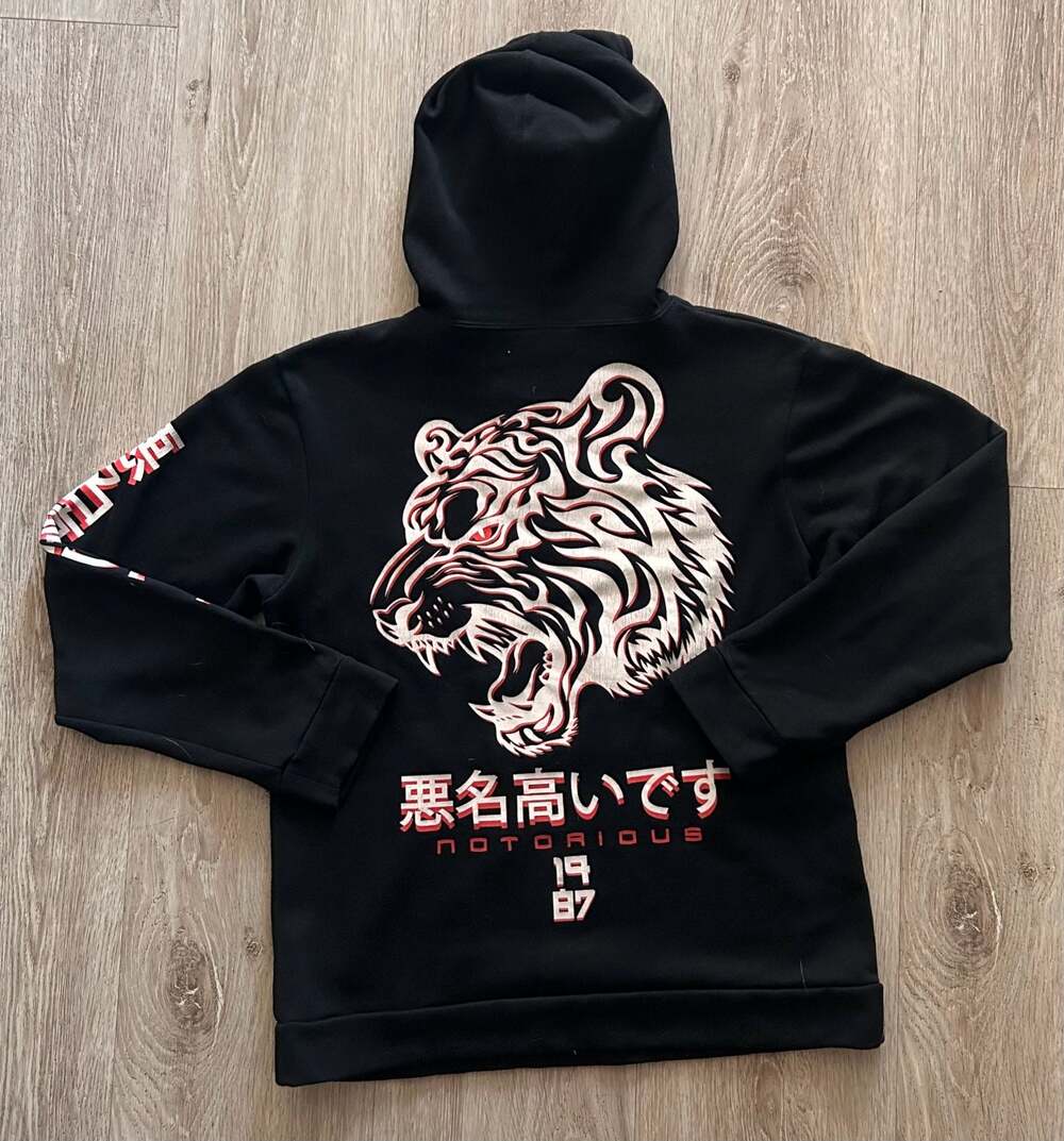 Fresh Laundry Notorious Tiger Graphic Pullover Hoodie